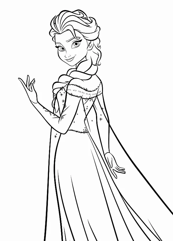 Elsa Colouring Sheet